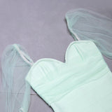 Mint Short Sleeve Open Back Bandage Homecoming Dress