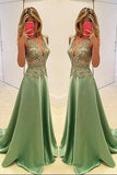 Sexy Appliques Prom Dresses Long Prom Dresses On Sale