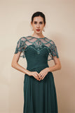 Elegant A Line Beading Chiffon Long Prom Dresses WH411052