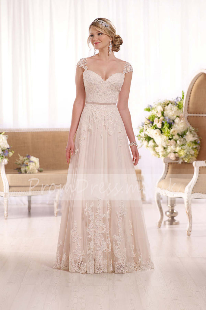 2017 Off The Shoulder Tulle With Applique Sash Court Train Sweetheart Ivory Wedding Dress PM575