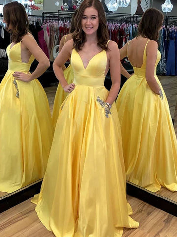 products/A_Line_Yellow_Satin_V-Neck_Beading_Pocket_Prom_Dresses_Long_Backless_Party_Dresses_P1109-1.jpg