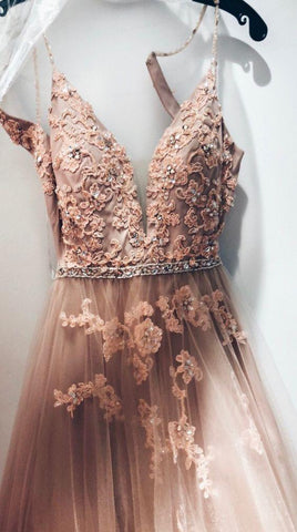 products/A_line_V_Neck_Lace_Appliques_Pink_Spaghetti_Straps_Tulle_Prom_Dresses_Formal_Dresses_PW768-1.jpg