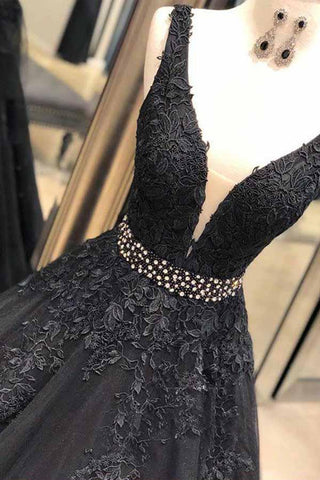 products/Ball_Gown_Straps_Black_V_Neck_Lace_Appliques_Prom_Dresses_Beads_V_Back_Dance_Dress_PW709-1.jpg