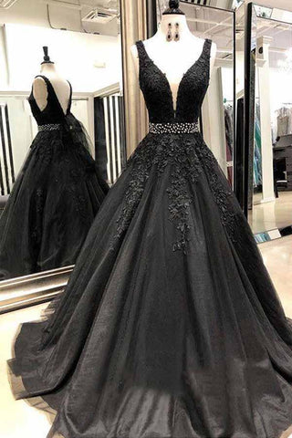 products/Ball_Gown_Straps_Black_V_Neck_Lace_Appliques_Prom_Dresses_Beads_V_Back_Dance_Dress_PW709.jpg