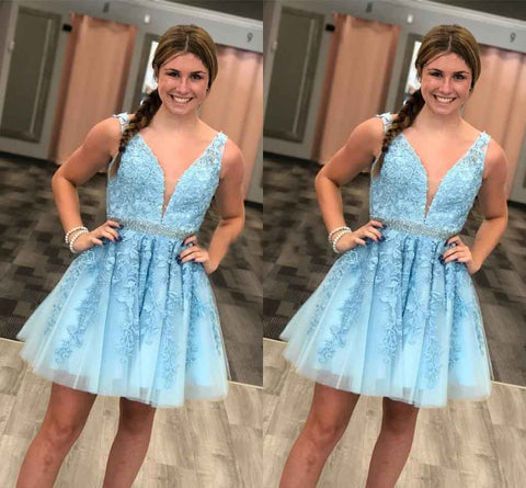 products/Blue_Tulle_V_Neck_Above_Knee_Beads_Lace_Appliques_Short_Homecoming_Dresses_PW763-1.jpg