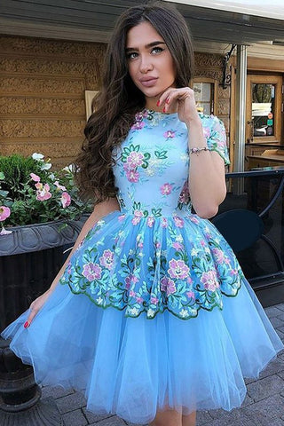 products/Cute_Blue_Floral_Prints_Tulle_Short_Sleeves_A_Line_Homecoming_Graduation_Dresses_PW862.jpg