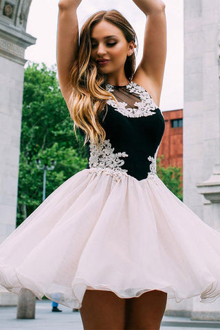 products/Cute_Tulle_Lace_Short_Prom_Dresses_Halter_Pink_and_Black_Homecoming_Dresses_H1175.jpg