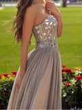 Elegant Sweetheart Tulle Long Prom Dress