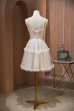 A-line Sweetheart Homecoming Dress with Beads LJ0549