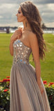 Elegant Sweetheart Tulle Long Prom Dress