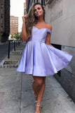 Off the Shoulder Pink Homecoming Dress Lace up Homecoming Dress H1030