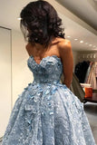 Unique Lace Sweetheart High Low Ball Gown Prom Dress For Teens Graduation Dress H1231