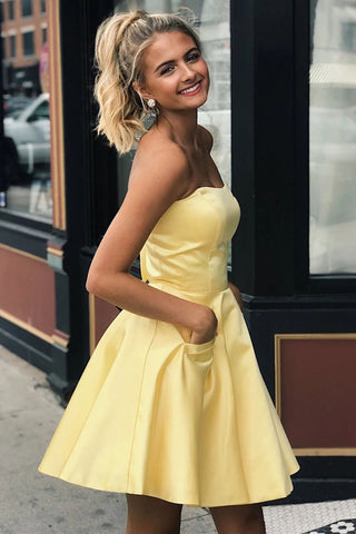 products/Yellow_Satin_Strapless_Short_Prom_Dresses_with_Pockets_Simple_Homecoming_Dresses_H1224.jpg