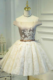 A Line Off the Shoulder Lace up Bowknot Cute Ivory Lace Homecoming Dresses uk PH830