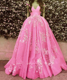 Wonderful Off-the-shoulder Ball Gown Formal Blue Lace Appliques Long Quinceanera Dresses PM119