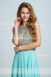 New Arrival Long Chiffon Beading Split Backless Sexy Gown For Teens