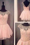Blush Pink Short Prom Gown Homecoming Dress