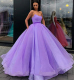 Sweetheart Strapless Yellow Long Modest Prom Gown Ball Gown Quinceanera Dress P1177