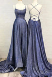 Sparkly A Line Hot Selling Spaghetti Straps Prom Dresses, Long Evening Dresses P1519